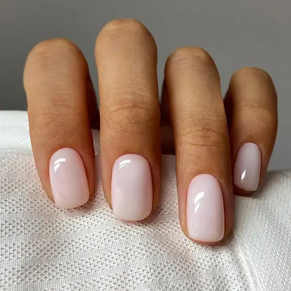 Press-On Nails Set - Salon-Style Milky White Finish For Instant Natural Elegance