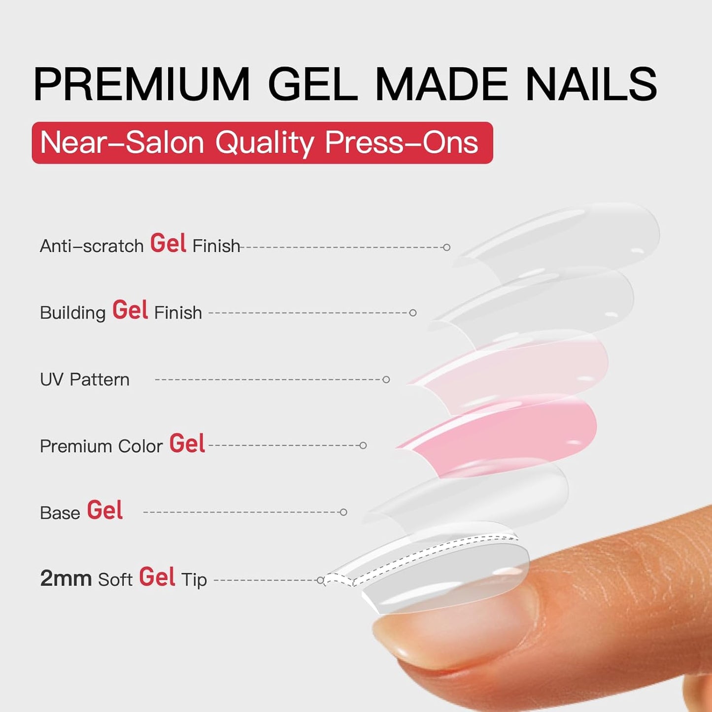 Press-On Nails Set - Salon-Style Milky White Finish For Instant Natural Elegance