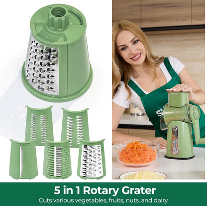 Professional 5-in-1 Rotary Grinder & Vegetable Slicer