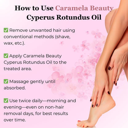 Cyperus Rotundus Hair Reduction Oil – Post-Shaving Skin Smoothing Botanical Formula